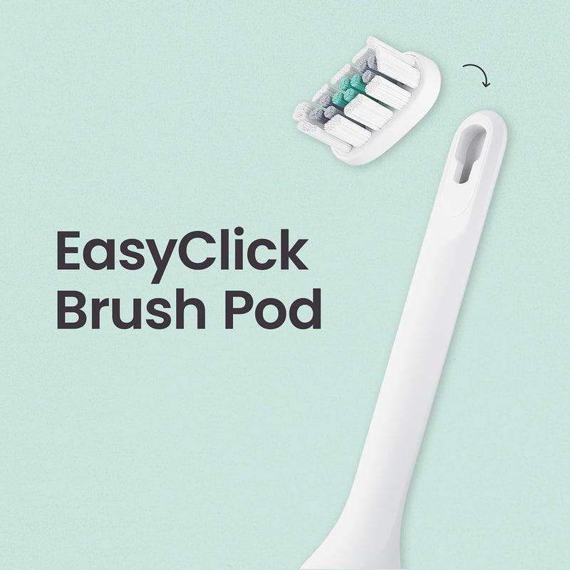 quip Ultra Brush Pod Refill Heads - 4 Pack - Verified Brush Head Refills for Sonic Electric Toothbrushes - Soft Bristles, Compact - Last 3 Months Each - White - Image 4