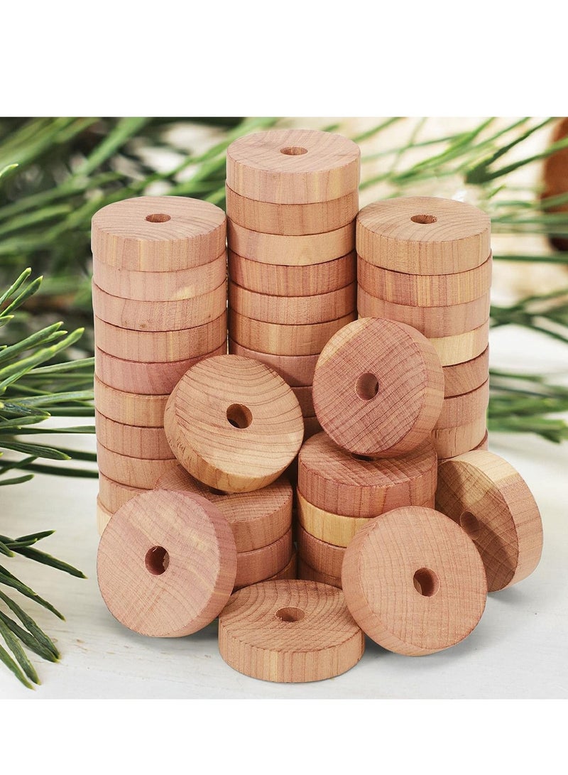 Y&D Cedar Wood Rings Moth Repellent Organic Chemical-Free Anti-Mite Mold Agent Hanging Blocks  - Image 1