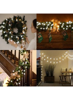 Auxiwa Auxiwa Christmas Decorations Lights, 100 LED Indoor Outdoor Xmas Decoration White Light for Small Room Bedroom Office Bulk Decor Waterproof Snowflake String for Patio Yard Holiday Party  - Image 4