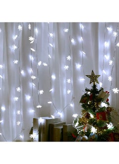 Auxiwa Auxiwa Christmas Decorations Lights, 100 LED Indoor Outdoor Xmas Decoration White Light for Small Room Bedroom Office Bulk Decor Waterproof Snowflake String for Patio Yard Holiday Party  - Image 5