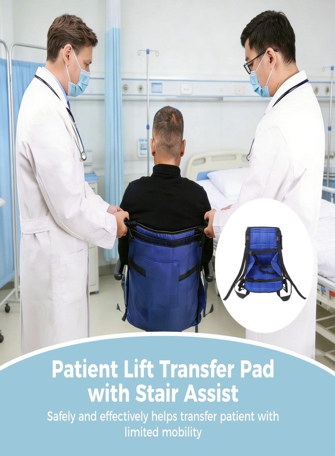 COSYOO Patient Lift Transfer Pad for Stairs, 260lbs Stair Slide Board Assist with Reinforced Handles & Buckles, Safety Transport Sling for Seniors, Disabled, Wheelchair & Bed Evacuation - Image 2