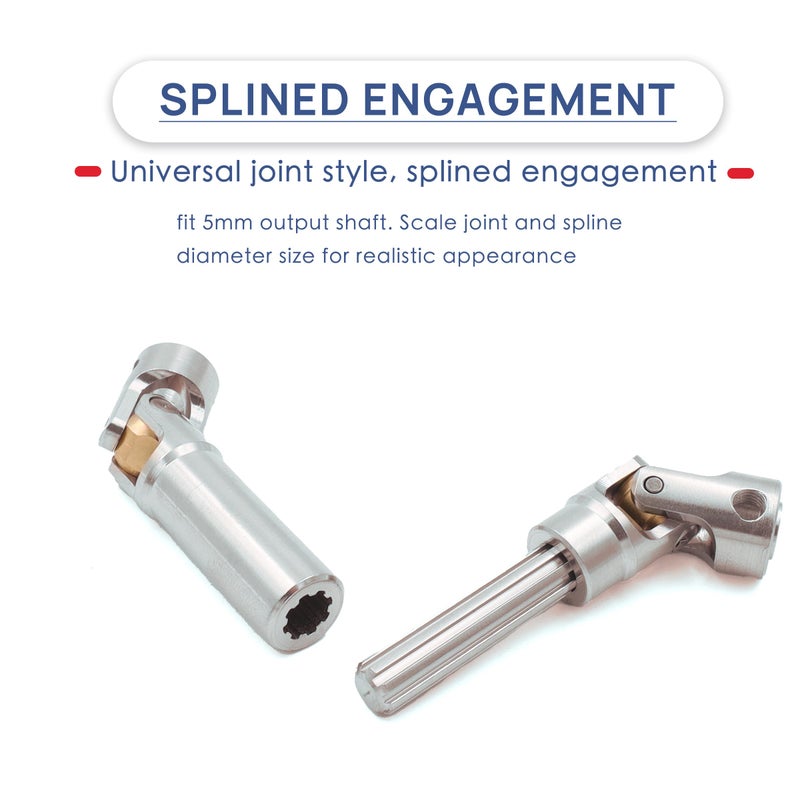 HOPLEX Universal Stainless Steel Drive Shaft Heavy-Duty Driveshafts for Axial SCX10 90046 AXI03007 TRX4 Redcat Gen8 1/10 RC Car Crawler Upgrade 75mm-95mm(1PC) - Image 3