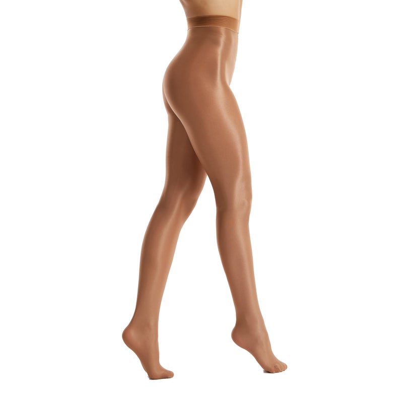 Frola Shaping Tights for Women 70D Shimmery Pantyhose, Dance and Ballet Footed Tights, Light Suntan, Small-Medium - Image 2