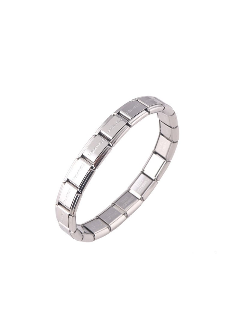 Sharpdo Fashion Geometric Stainless Steel Bracelet Low Sensitivity Unisex Silver Streamlined Watch Chain Stainless Steel Jewelry Bracelet - Image 4