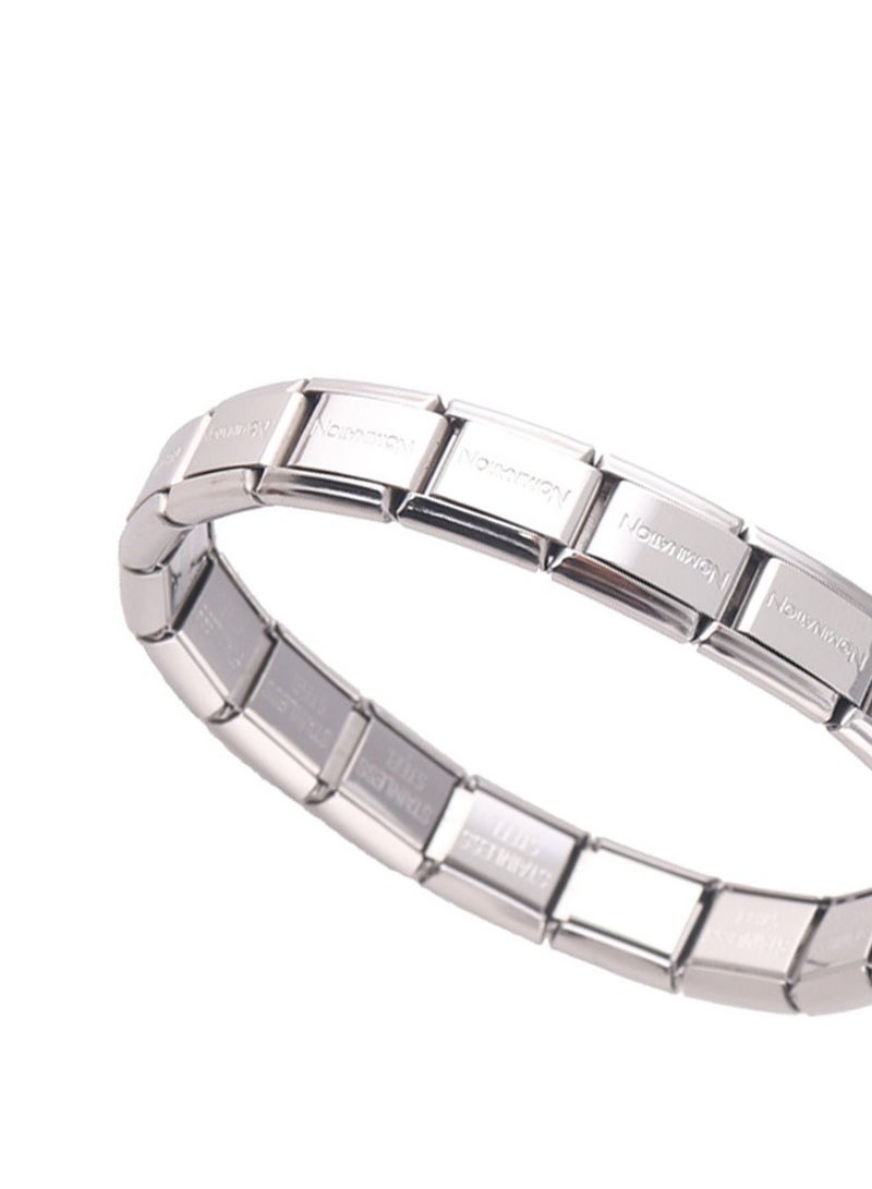 Sharpdo Fashion Geometric Stainless Steel Bracelet Low Sensitivity Unisex Silver Streamlined Watch Chain Stainless Steel Jewelry Bracelet - Image 3