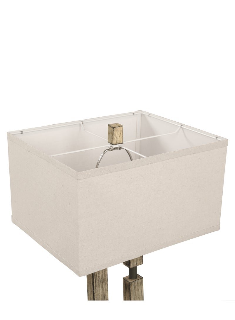 DREAMSIDEA طقم مصابيح طاولة رمادية لغرفة المعيشة طقم من 2، مصباح جانبي ريفي كلاسيكي ريفي لغرفة النوم مدخل المنضدة - Image 4