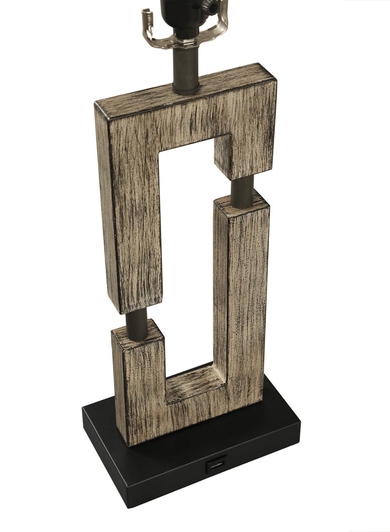 DREAMSIDEA طقم مصابيح طاولة رمادية لغرفة المعيشة طقم من 2، مصباح جانبي ريفي كلاسيكي ريفي لغرفة النوم مدخل المنضدة - Image 5