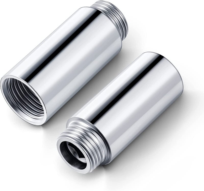 2 Pcs CP Extension Nipple Heavy duty Stainless Steel Connection Extender Pipe Extension 12 Male to 12 Female Thread 2 inch - Image 1