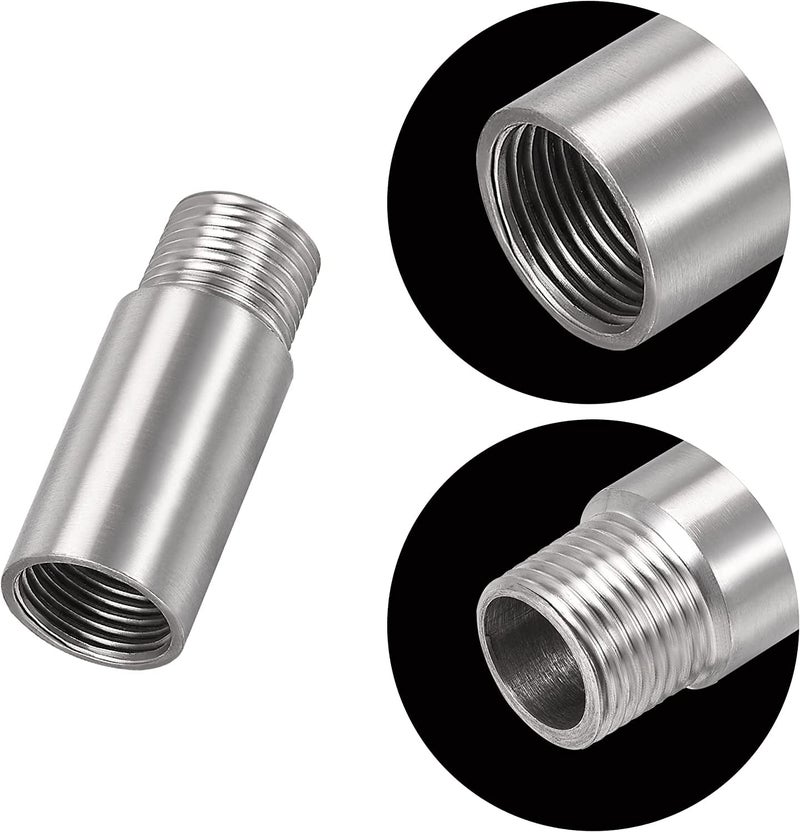2 Pcs CP Extension Nipple Heavy duty Stainless Steel Connection Extender Pipe Extension 12 Male to 12 Female Thread 2 inch - Image 5