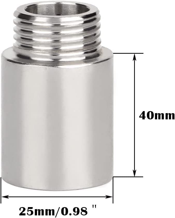 2 Pcs CP Extension Nipple Heavy duty Stainless Steel Connection Extender Pipe Extension 12 Male to 12 Female Thread 2 inch - Image 3