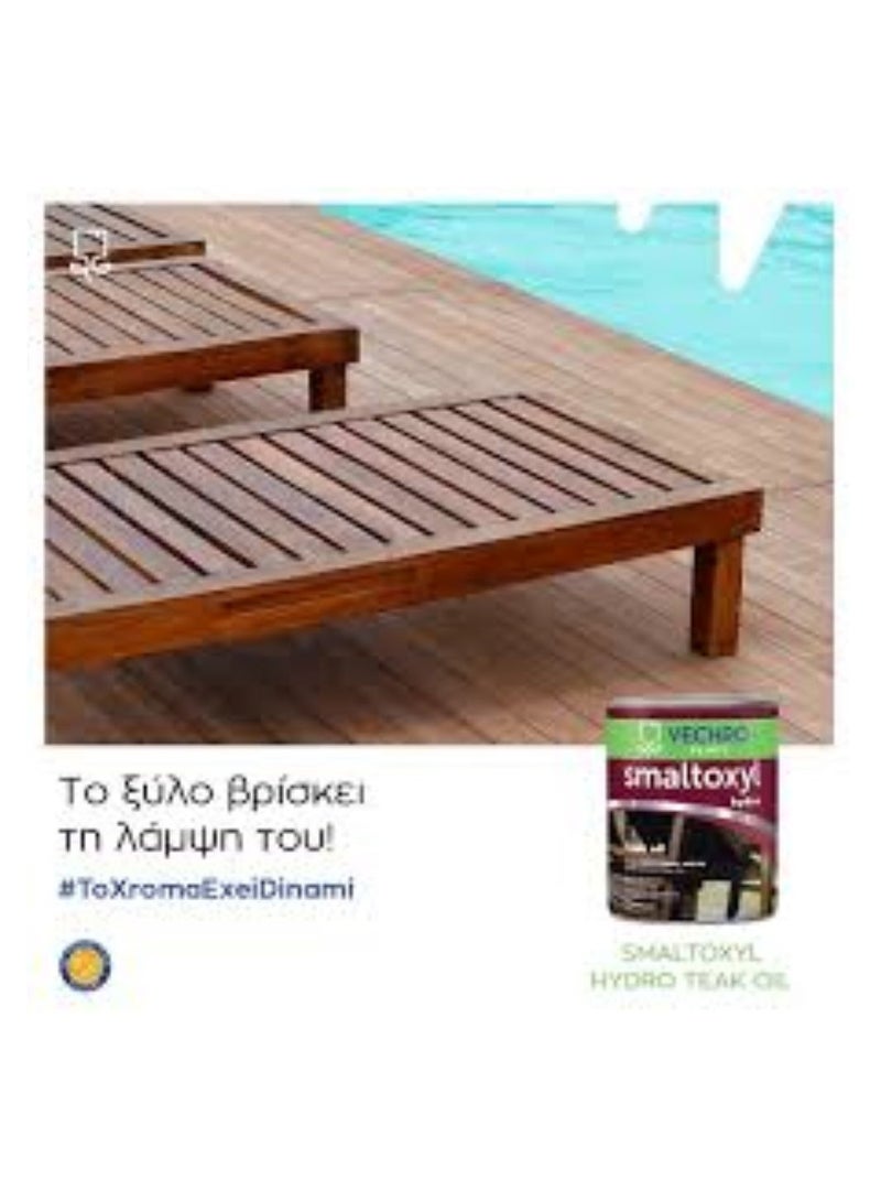 Vechro Teak Oil Smaltoxyl Hydro - Special modified oil combined with water repellant wax - Water Resistnat, UV Resistant, Deeply penetrating and Protecting wood furniture - Image 2