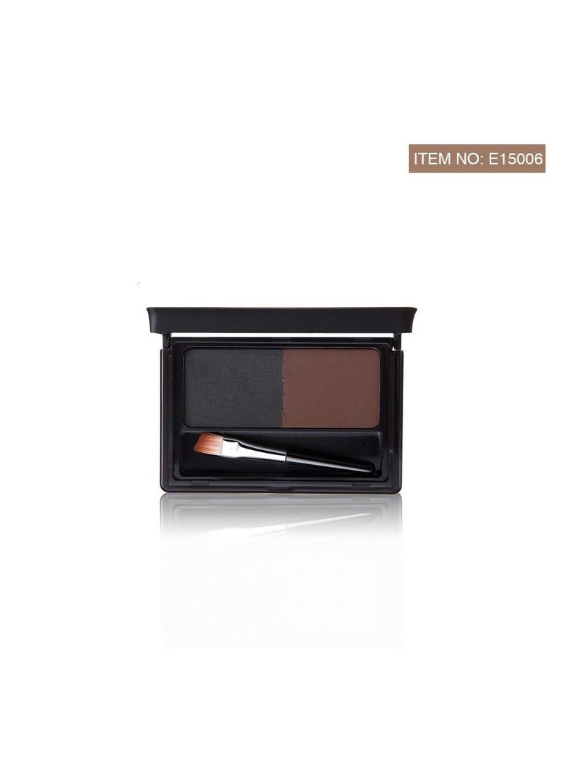 Mn Eyebrow Cake Make Up With Brush Brown/Black  - Image 1