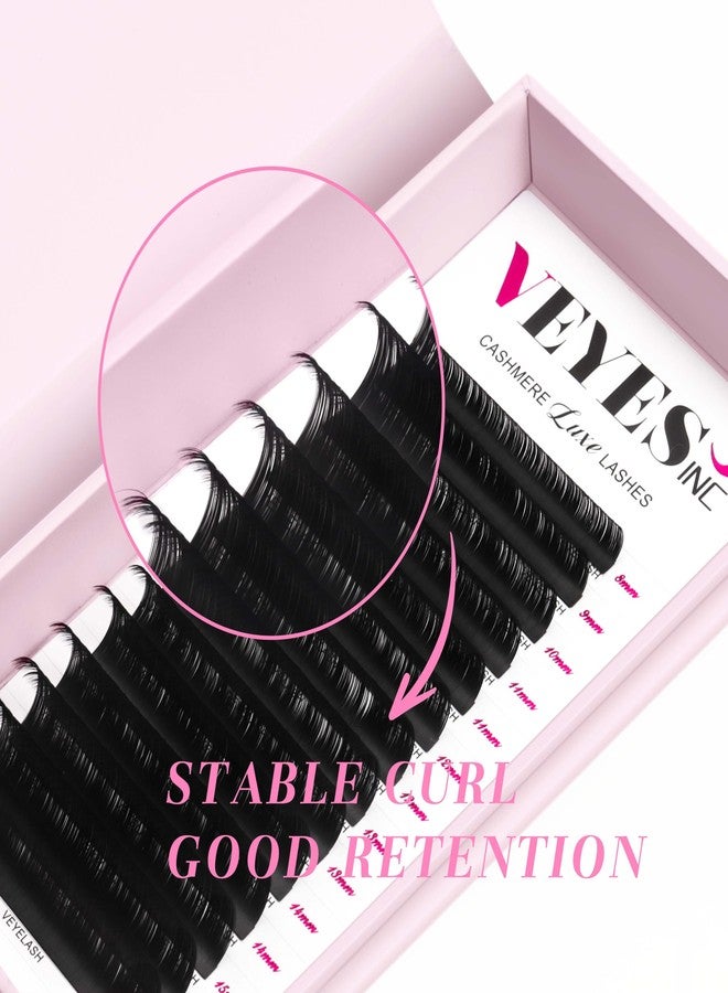 ڤييس انك رموش VEYES INC Cashmere Luxe - علب تمديد رموش كثيفة ذات أطراف مدببة B/C/CC/D/M/J Curl، 0.03-0.05، 8-17 مم | مستلزمات رموش احترافية سوداء غير لامعة لفنيي الرموش (0.03 CC 8-16 مم) - Image 4