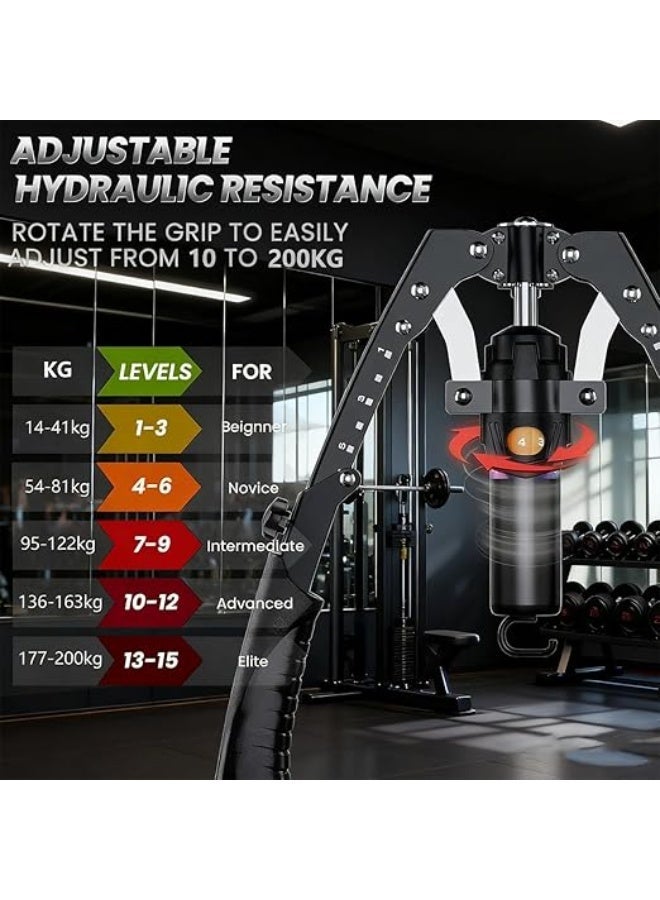 Midwest Twister Arm Exerciser, 3 in 1 Hydraulic Power Chest Workout Equipment with Ab Roller Wheels and Hooks, Adjustable Arm Twister Arm Exerciser, 3 in 1 Hydraulic Power Chest Workout Equipment with Ab Roller Wheels and Hooks, Adjustable Arm Trainer for Men Women, Fitness Training EquipmentTrainer for Men Women, Fitness Training Equipment - Image 2