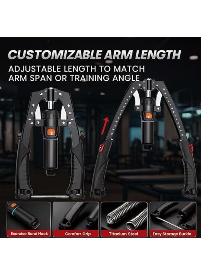 Midwest Twister Arm Exerciser, 3 in 1 Hydraulic Power Chest Workout Equipment with Ab Roller Wheels and Hooks, Adjustable Arm Twister Arm Exerciser, 3 in 1 Hydraulic Power Chest Workout Equipment with Ab Roller Wheels and Hooks, Adjustable Arm Trainer for Men Women, Fitness Training EquipmentTrainer for Men Women, Fitness Training Equipment - Image 3