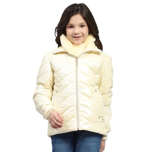 Monte Carlo Girls Cream Solid Collared Neck Full Sleeve Reversible Jacket (524068607-1-30) - Image 1