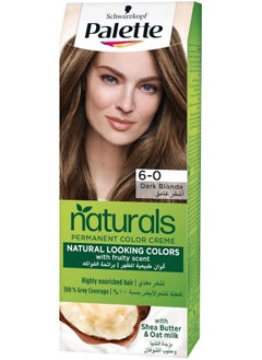 Schwarzkopf Palette Permanent Natural Colours Cream 6-0, Dark Blonde, 100 ml  - Image 1