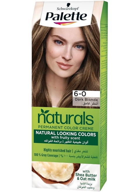 Palette Permanent Natural Colours Cream 6-0, Dark Blonde, 100 ml