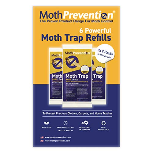 MothPrevention Clothes Moth Trap Replacement Strips (6 Strips in Total) - Refills for MothPrevention Moth Traps - for Closets & Clothing - Image 3