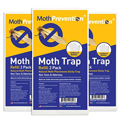MothPrevention Clothes Moth Trap Replacement Strips (6 Strips in Total) - Refills for MothPrevention Moth Traps - for Closets & Clothing - Image 1