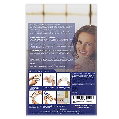 MothPrevention Clothes Moth Trap Replacement Strips (6 Strips in Total) - Refills for MothPrevention Moth Traps - for Closets & Clothing - Image 4