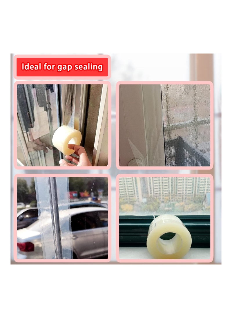Generic Transparent Window Weather Sealing Tape Insulation Film Windshield Adhesive Air Leakage Gap Device Joint No Residue Clear 2Inch x 23Yards  - Image 2