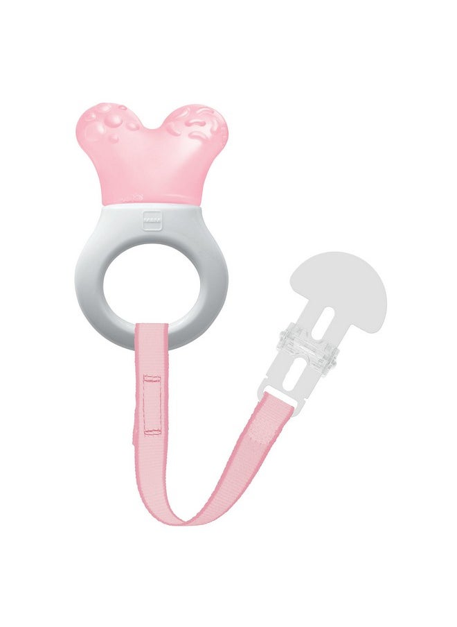 MAM Baby Toys Teething Toys Mini Cooler Teether With Clip Girl 2+ Months 1 Count (7172 012 0 1)  - Image 1