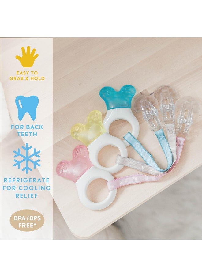 MAM Baby Toys Teething Toys Mini Cooler Teether With Clip Girl 2+ Months 1 Count (7172 012 0 1)  - Image 3