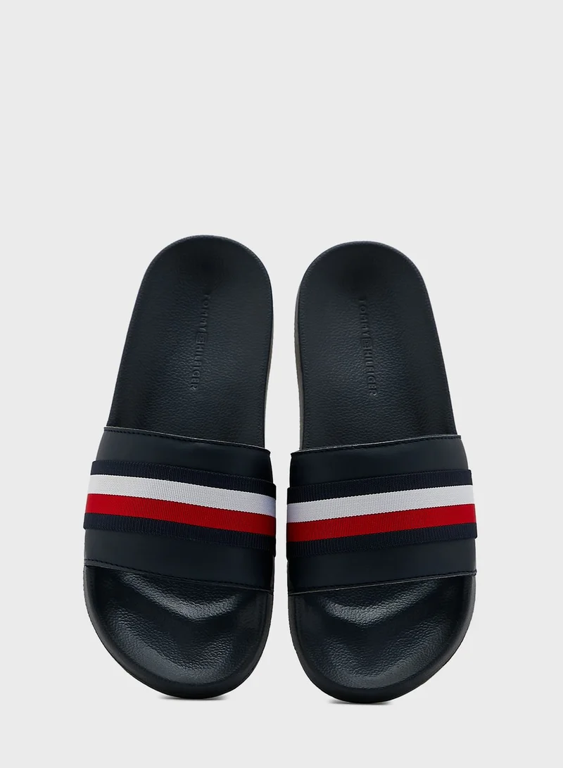 TOMMY HILFIGER Classic Webbing Signature Slides