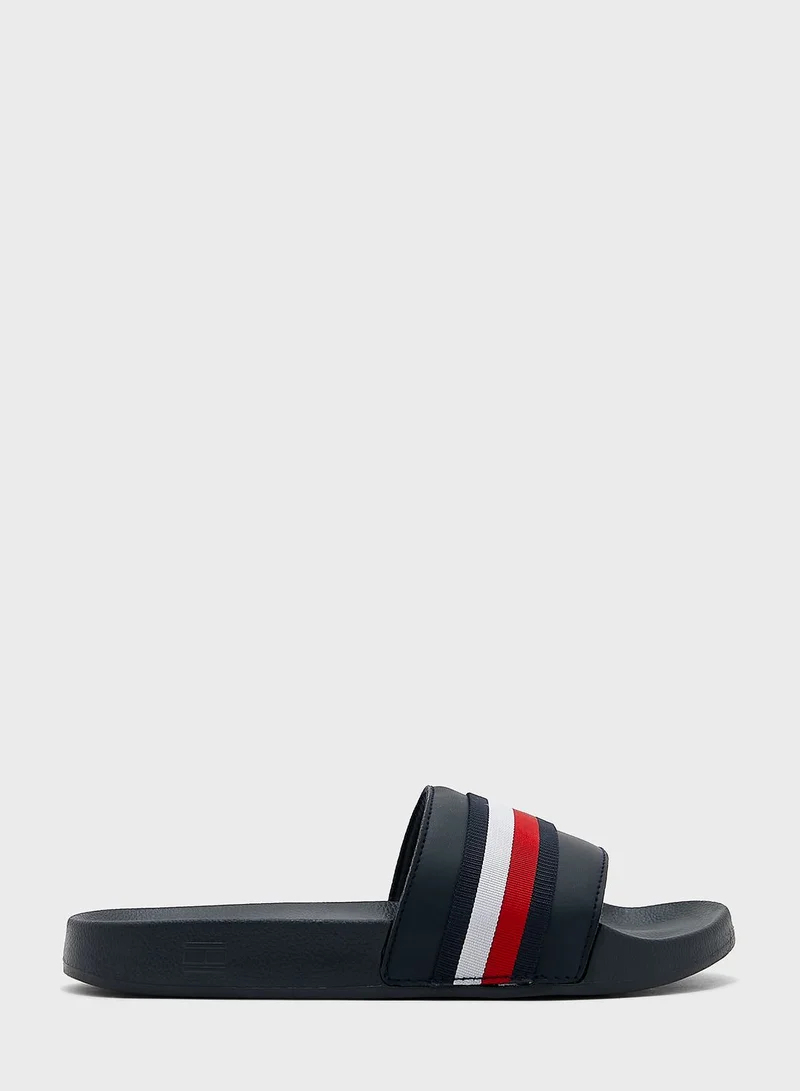 TOMMY HILFIGER Classic Webbing Signature Slides