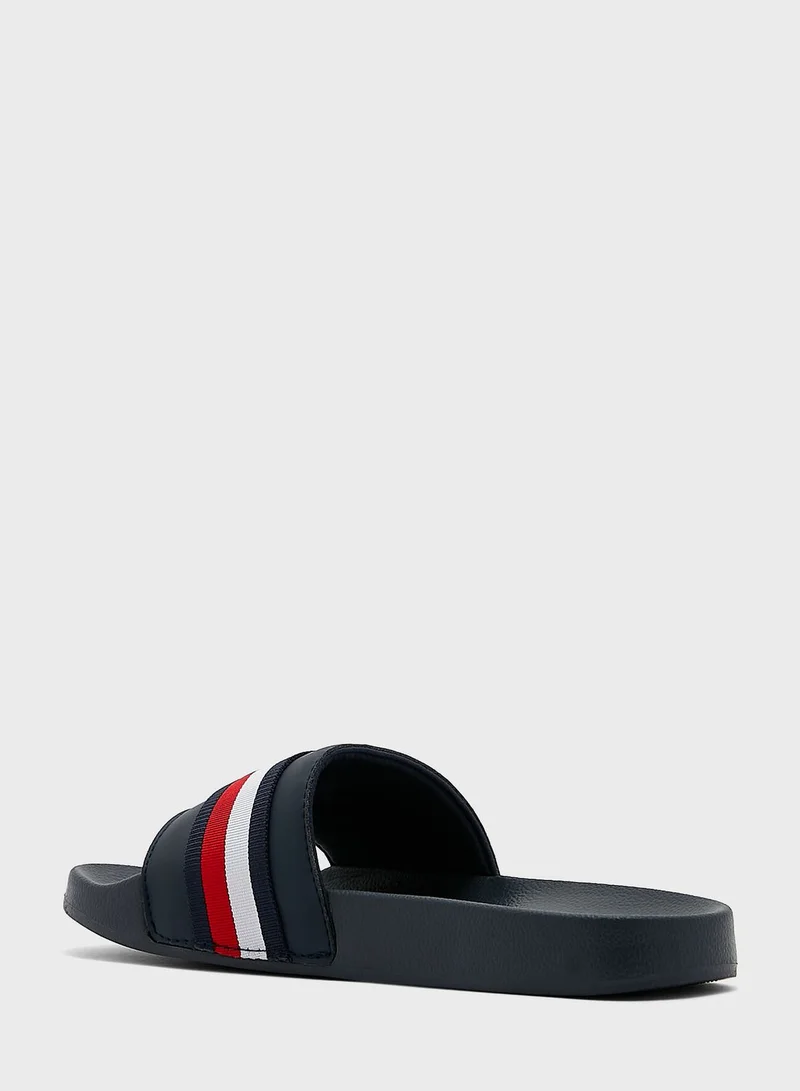 TOMMY HILFIGER Classic Webbing Signature Slides