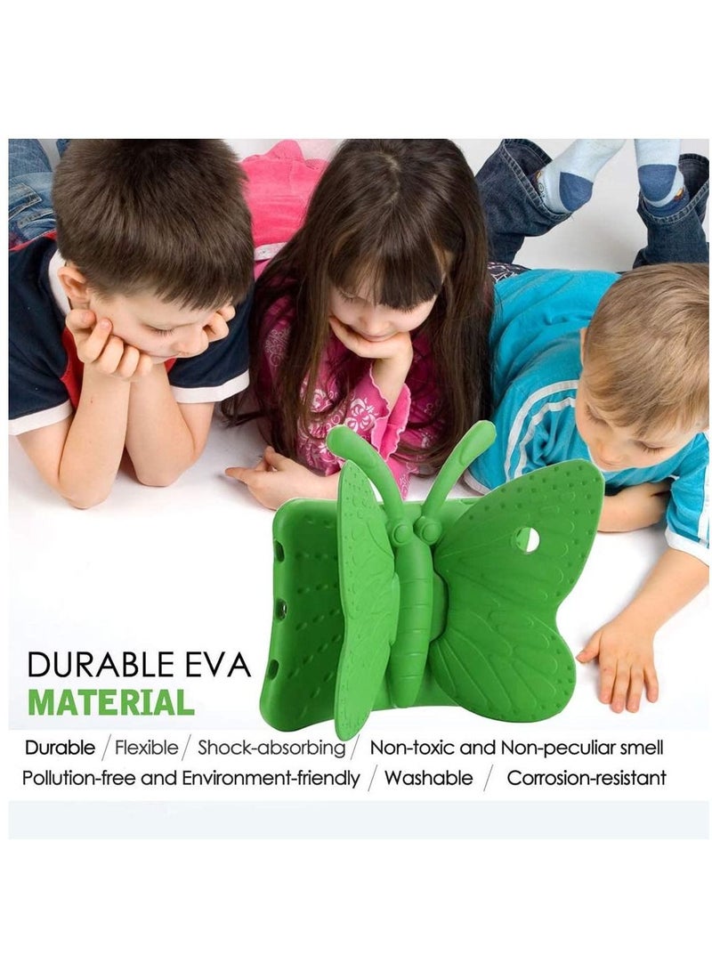 iPad 6th Generation Case for Kids, iPad 9.7 inch Case, Light Weight Shockproof EVA Foam Protective Tablet Stand Cover Holder for Apple iPad Air/Air 2 iPad 9.7 2017/2018 - Cute Butterfly,Green - Image 5