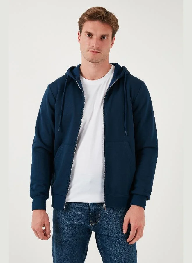 Buratti  Buratti Regular Fit Hooded Zip-Up, Fleece-Lined, Soft Brushed Winter Sweatshirt for Men 5905340 for Men | Best Price UAE