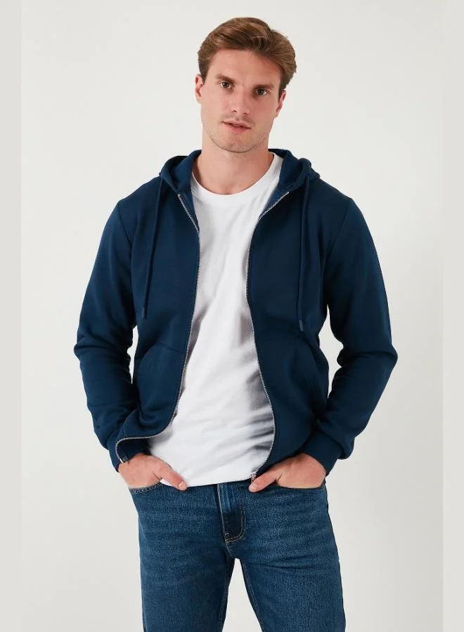 Buratti Regular Fit Hooded Zip-Up, Fleece-Lined, Soft Brushed Winter Sweatshirt for Men 5905340