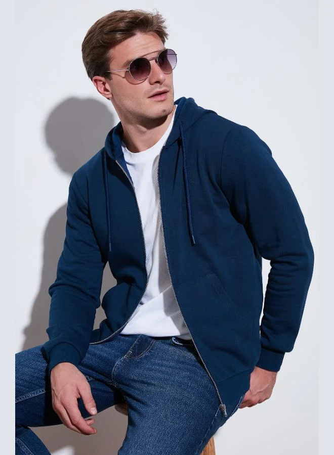 Buratti  Buratti Regular Fit Hooded Zip-Up, Fleece-Lined, Soft Brushed Winter Sweatshirt for Men 5905340 for Men | Best Price UAE