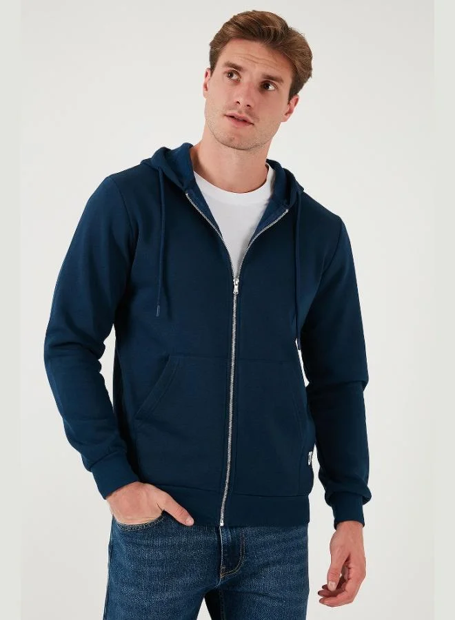 Buratti  Buratti Regular Fit Hooded Zip-Up, Fleece-Lined, Soft Brushed Winter Sweatshirt for Men 5905340 for Men | Best Price UAE