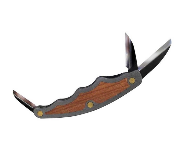 FLEXCUT Tri-Jack Pro (JKN95) Wood Carving Knife, 3 High-Carbon Steel Blades (Roughing, Detail, Mini), Aluminum Handle with Cherry Inlay, 4.25â€³ Closed, 6 oz, Made in USA - Image 1