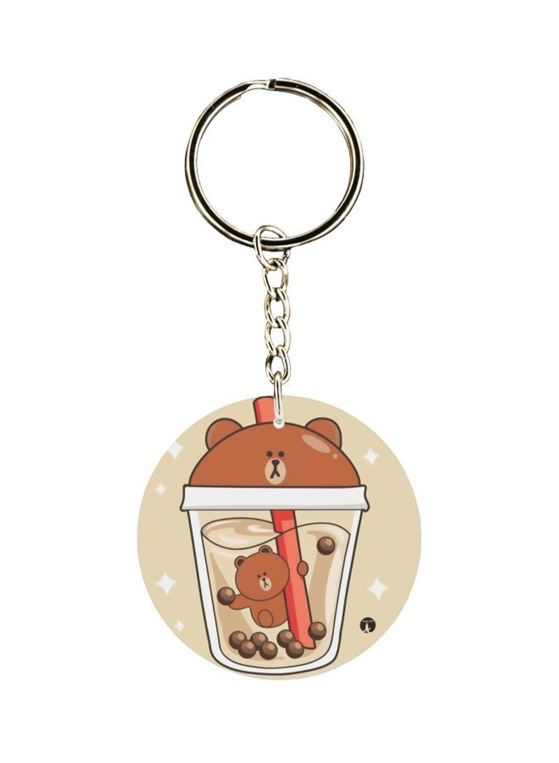 RKN Double Sided Bear Themed Printed Keychain
