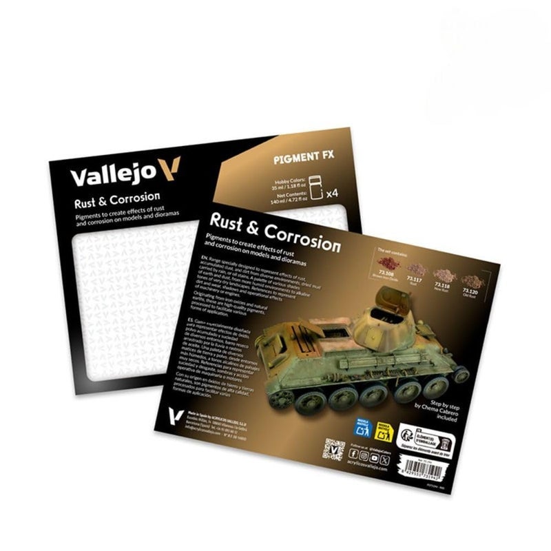 Vallejo Acrylicos Vallejo"Rust & Corrosion" Pigments Set, Multicolor, 35 ml (Pack of 4) - Image 2