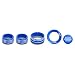 DvlynAuroa for Jeep Grand Cherokee 20222025 Accessories 5Pieces Aluminum Alloy Knob Cover Trim Set Push Start AC Headlight NoTool Install Interior Upgrade Knob Protection Blue - Image 2