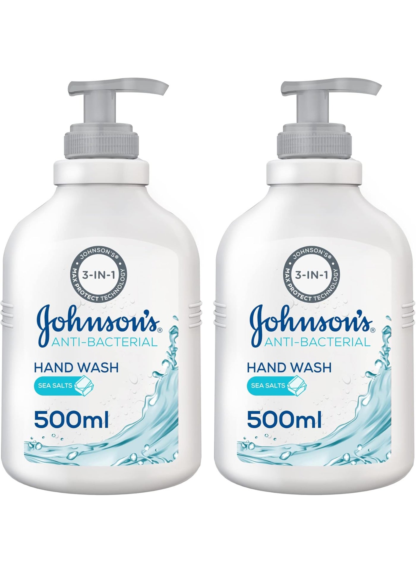 Johnson's Hand Wash Anti-Bacterial Sea Salts Multicolour 2x500ml