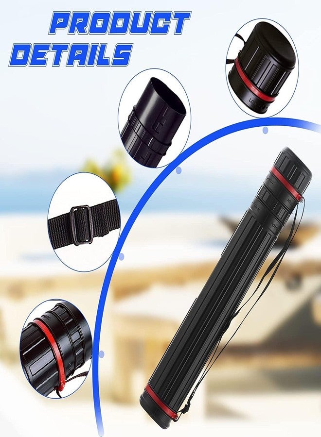 KRAFTMASTERS® Extendable Poster Tubes Expand from , Carry Documents, Blueprints, Drawings and Art, Black Portable Storage Cases (45CM X 7CM) - Image 3