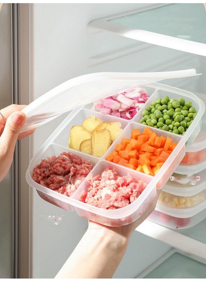 MosQuick® 6 Compartments Premium Container for Kitchen Storage Set -Multi Fridge Storage Boxes, Ideal fridge storage boxes for vegetables Durable Kitchen Containers Set for Organized Fridge Storage - Image 3