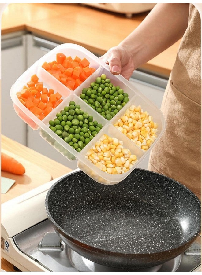 MosQuick® 6 Compartments Premium Container for Kitchen Storage Set -Multi Fridge Storage Boxes, Ideal fridge storage boxes for vegetables Durable Kitchen Containers Set for Organized Fridge Storage - Image 4