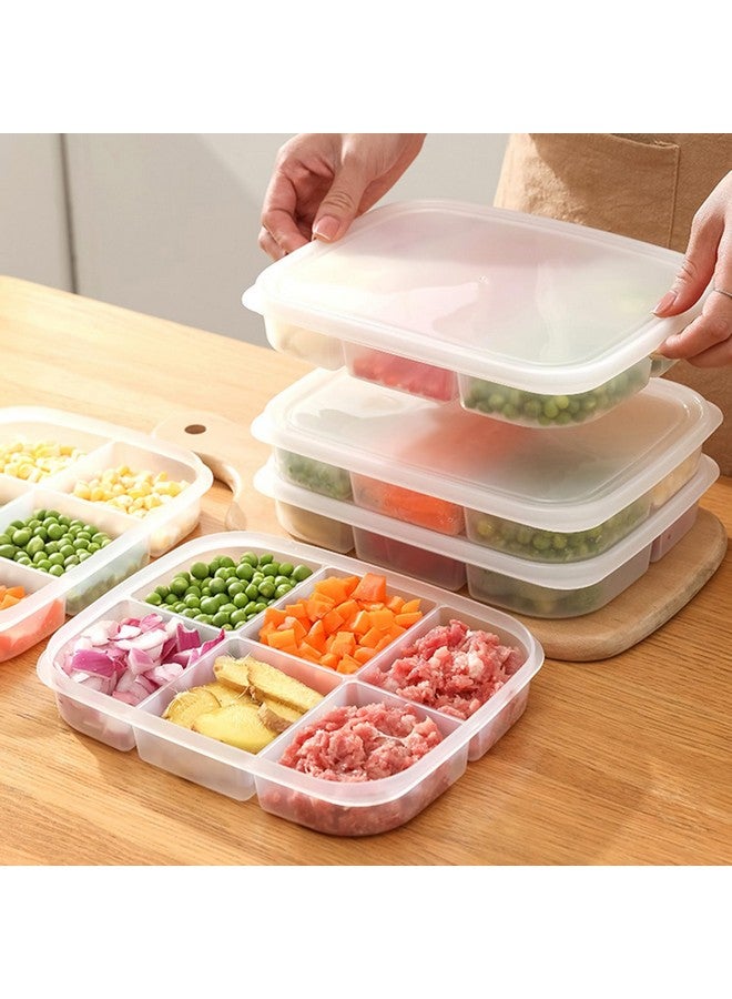 MosQuick® 6 Compartments Premium Container for Kitchen Storage Set -Multi Fridge Storage Boxes, Ideal fridge storage boxes for vegetables Durable Kitchen Containers Set for Organized Fridge Storage - Image 2