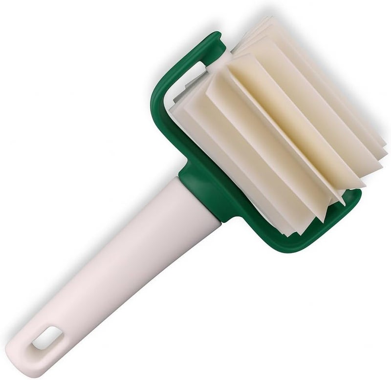 FITTO 2pcs Roller Wheel Baking Tool - Dough Roller Cutter for Even Dough - Non-Toxic PP Material, Green & White Rolling Pin for Cookies, Pastries, Pizza, & More - Image 1