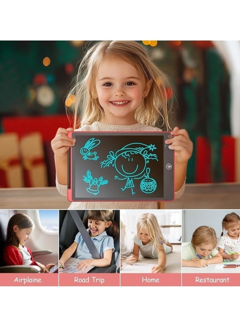 شباب الكتابة الإبداعية اللوحية ، الرسم الكتابة المجلس ، قابل للمحو شاشة ملونة رسم لوحة Doodle ، لعب لوحة Doodle للأطفال الكبار التعلم والتعليم ، هدية للفتيان والبنات 8.5 بوصة ، والمحمولة باللون الأحمر - Image 5