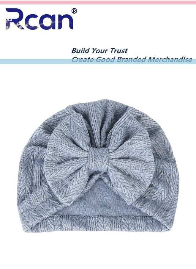 Rcan - Baby Windproof Tire Hat Solid Color Wheat Ear Pattern Bow Bat Cap 0 to 2 years old - Image 1
