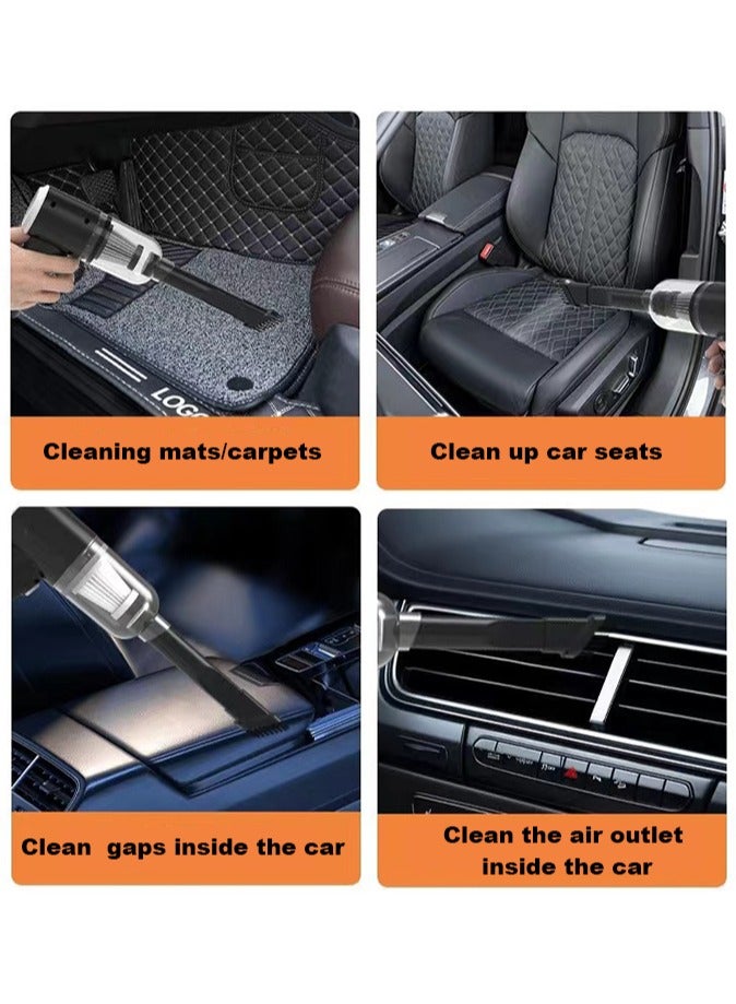 HUMJO Cordless Handheld Vacuum Cleaner, Car Vacuum Cleaner, Long Battery Life, Eco-Friendly Filter, with USB-C Charging Cable, Detail Brush, Air Blower  - Image 3