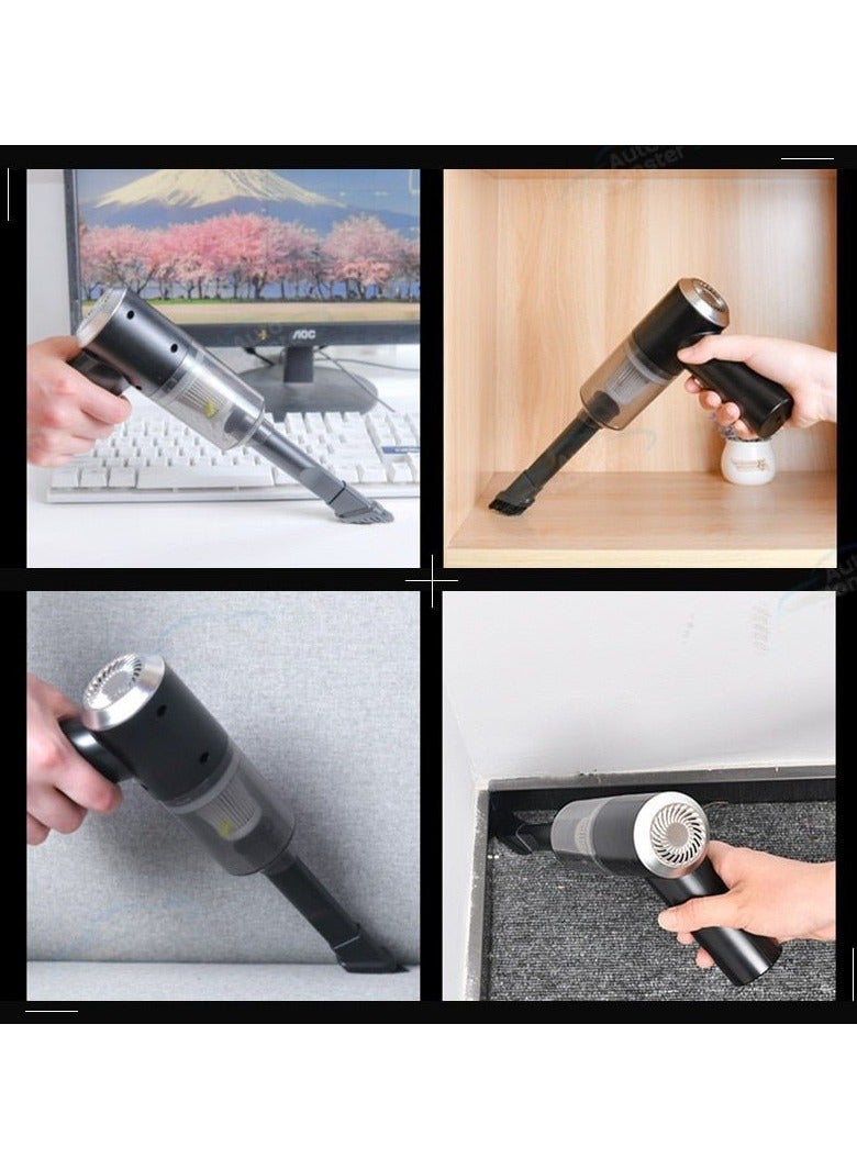 HUMJO Cordless Handheld Vacuum Cleaner, Car Vacuum Cleaner, Long Battery Life, Eco-Friendly Filter, with USB-C Charging Cable, Detail Brush, Air Blower  - Image 4